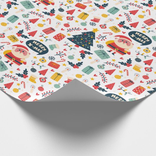 Kute kerstinpakken papier (Hoek)