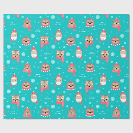 Kute kerstinpakken papier (Vlak)