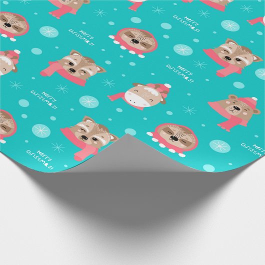 Kute kerstinpakken papier (Hoek)