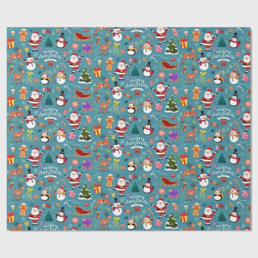 Kute kerstinpakken papier (Vlak)