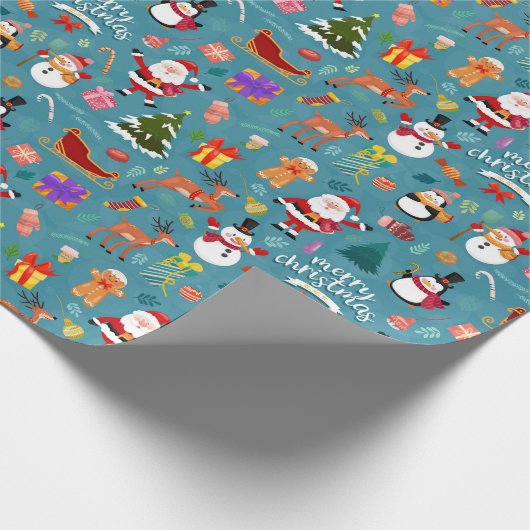 Kute kerstinpakken papier (Hoek)