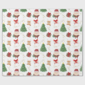 Kute kerstinpakken papier (Vlak)