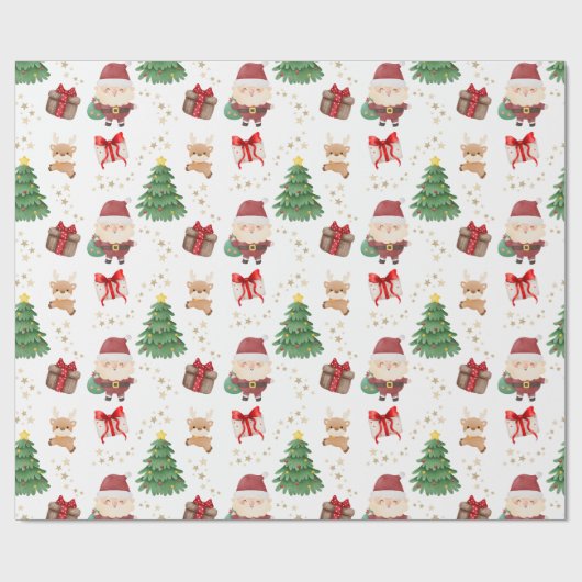 Kute kerstinpakken papier (Vlak)