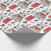 Kute kerstinpakken papier (Hoek)