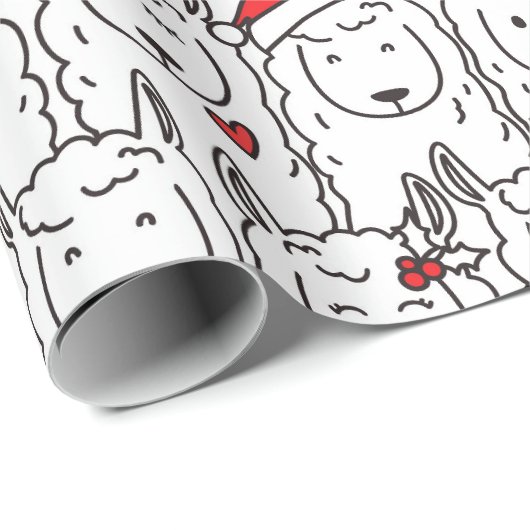 Kute kerstinpakken papier (Rol Hoek)