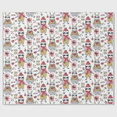 Kute kerstinpakken papier (Vlak)