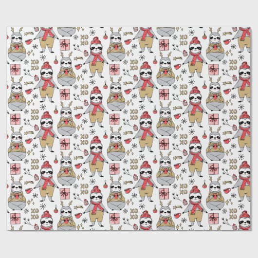 Kute kerstinpakken papier (Vlak)