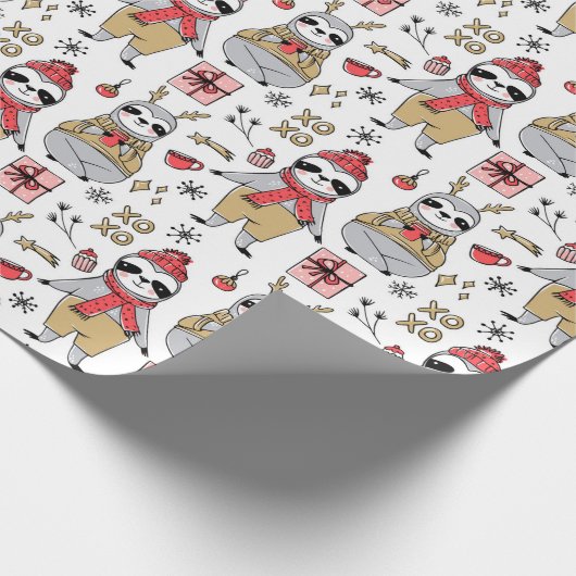 Kute kerstinpakken papier (Hoek)