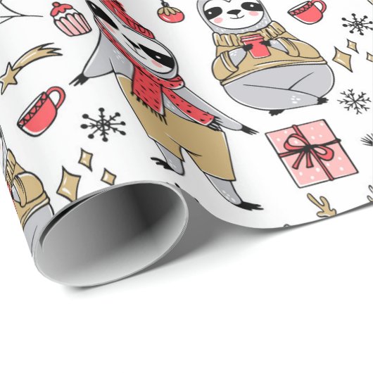 Kute kerstinpakken papier (Rol Hoek)