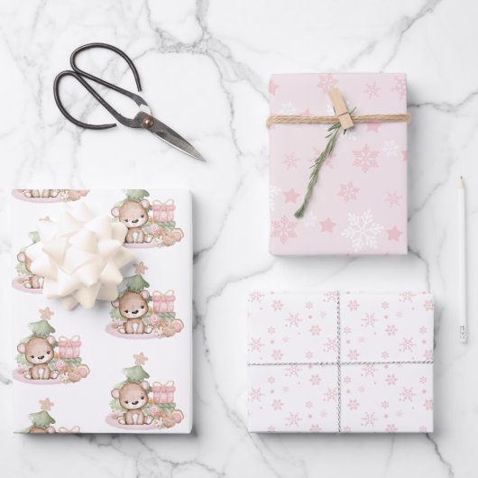 Kute kerstinpakpapierbladen inpakpapier vel (Voorkant)