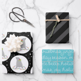 Kute kerstinpakpapierbladen inpakpapier vel