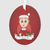 Kute kerstjongen met gemberhaar ornament (voorkant)
