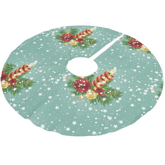 Kute kerstkaarsen en spugen kerstboom rok (Gekanteld)