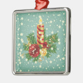 Kute kerstkaarsen en spugen metalen ornament (Links)