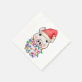 Kute kerstkaarsen servet (Hoek)