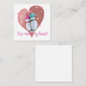 Kute kerstkaart. Snowman-kerstkaart. Notitiekaartje (Voorkant / Achterkant)