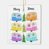 Kute kerstkampeervintageTrailers RV-mas Keramisch Ornament (Links)