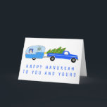 Kute kerstkampper Truck Trailer  RV Kaart<br><div class="desc">kaart,  voeg uw eigen tekst aan de binnenkant of de voorzijde van de kaart toe. Verander ook de achtergrondkleuren. Bekijk mijn winkel voor meer design of laat me weten of je iets op maat wilt.</div>