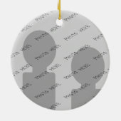 Kute kerstkat, aangepast monogram en foto's achter keramisch ornament (Achterkant)