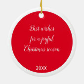 Kute kerstkat en muis keramisch ornament (Achterkant)