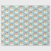 Kute kerstkerstkerstkerstcadeaupapier cadeaupapier (Vlak)