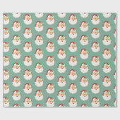 Kute kerstkerstkerstkerstcadeaupapier cadeaupapier (Vlak)