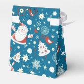 Kute kerstkerstkerstkerstpatroontenflesje bedankdoosjes (Achterkant)