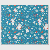 Kute kerstkerstpatroonpapier cadeaupapier (Vlak)