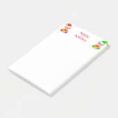 Kute kerstkleppen op wit post-it® notes (Schuin)