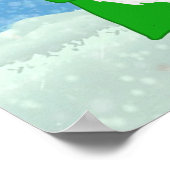 Kute kerstknoma's gekleed in blauw rood en groen poster (Hoek)