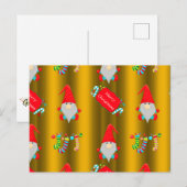 Kute kerstknoma's op goud briefkaart (Voorkant / Achterkant)
