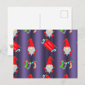 Kute kerstknomes Blue Briefkaart (Voorkant / Achterkant)
