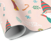 Kute kerstknomes cadeaupapier (Rol Hoek)