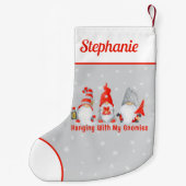 Kute kerstknomes gepersonaliseerd kleine kerstsok (Achterkant)