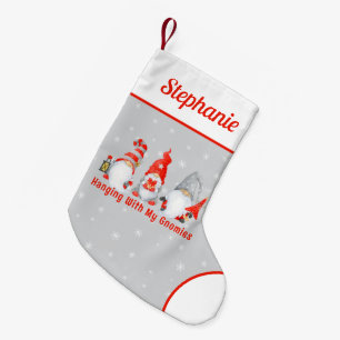 Kute kerstknomes gepersonaliseerd kleine kerstsok