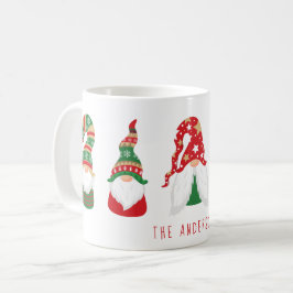 Kute kerstknomes gepersonaliseerd koffiemok