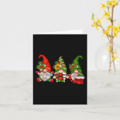 Kute kerstknomes kaart (Gele Bloem)