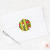 Kute kerstknomes ronde sticker (Envelop)