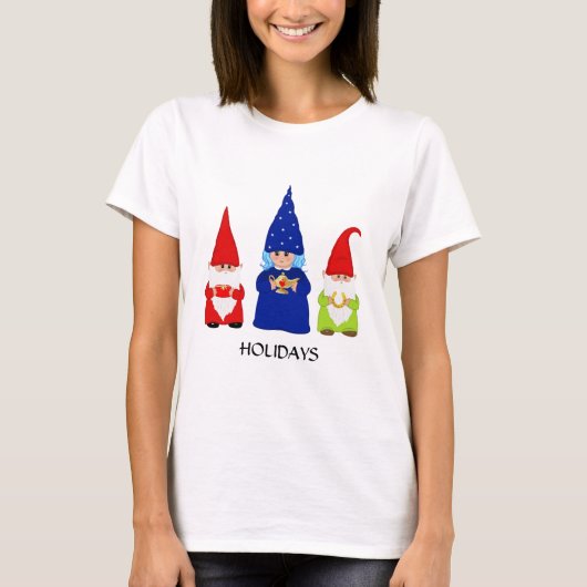 Kute kerstknomes t-shirt (Voorkant)