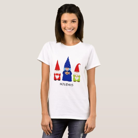 Kute kerstknomes t-shirt (Voorkant volledig)