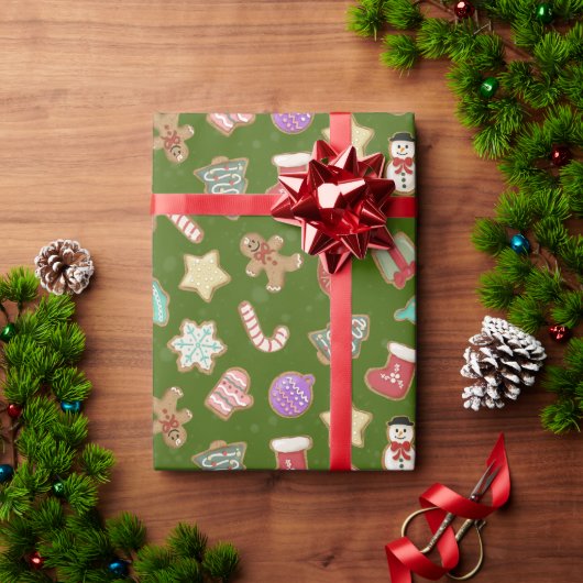 Kute kerstkoekjes cadeaupapier (Feestdagen Geschenken)