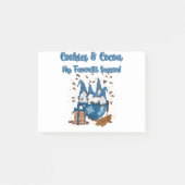 Kute kerstkoekjes en cacaoblauwe gnomen post-it® notes (Voorkant)