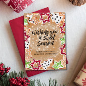 Kute kerstkoekjes feestdagenkaart