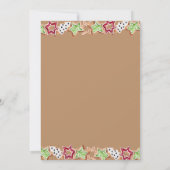 Kute kerstkoekjes feestdagenkaart (Achterkant)