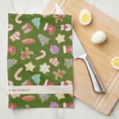 Kute kerstkoekjes theedoek (Quarter Fold)