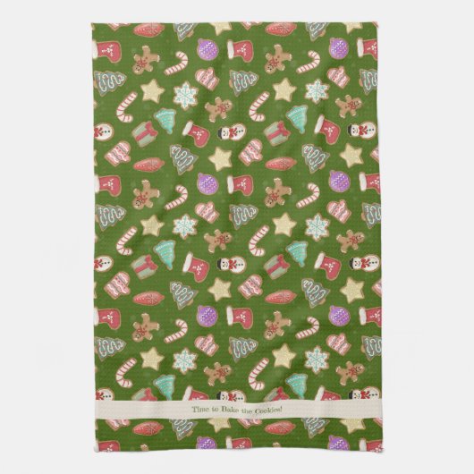 Kute kerstkoekjes theedoek (Verticaal)