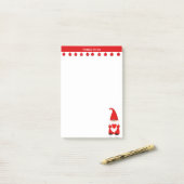 Kute kerstkoepel met hart post-it® notes (Op bureau)