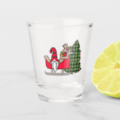Kute kerstkoepel voor de Slaapse Kerstmis Shot Glas (Voorkant)