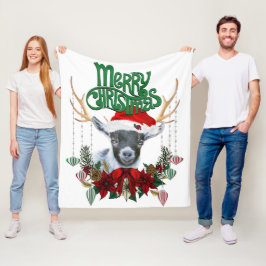 Kute kerstkoortsgeit met Antlers en Wreater Fleece Deken