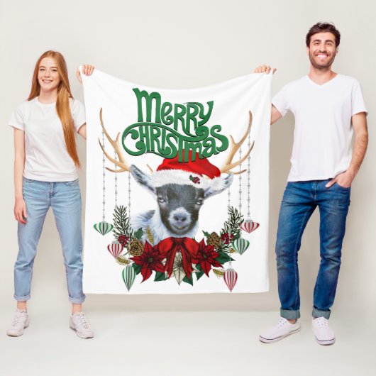 Kute kerstkoortsgeit met Antlers en Wreater Fleece Deken (In situ)